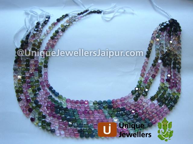 Tourmaline Cut Coin Beads